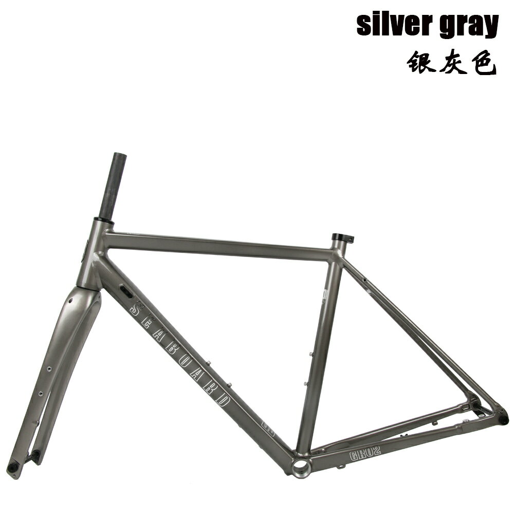 Seaboard ロード自転車フレーム GR02 グラベルオフロードディスクブレーキアルミ合金フレーム、カーボンフォーク付き 700C シリンダーシャフト