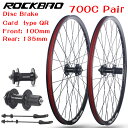 【海外発送】マウンテンロードバイクホイールセット 24 26 27.5 インチ MTB 部品ディスクブレーキ二層アルミ合金 26er 700C 2 ベアリングハブ自転車ホイール