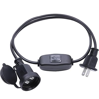 延長コード 電源プラグ延長ケーブル 防水スイッチ付き 防雨型コンセント 1M 屋外可能 1000Wまで防雨キ..