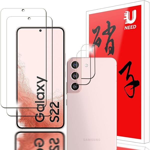 【2+2枚セット】 Galaxy S22 5G 用のガラスフィルム(2枚)+カメラフィルム(2枚)SCG13/SC-51C 用の