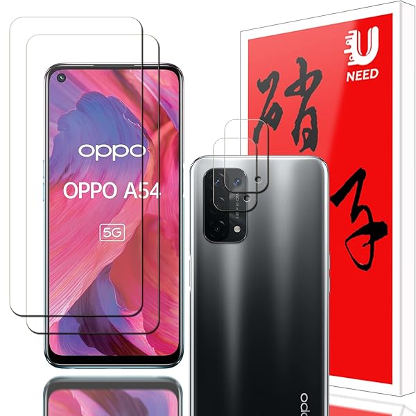 【2+2枚セット】 OPPO A54 5G 用のガラスフィルム(2枚)+カメラフィルム(2枚)OPG02 用の フイル