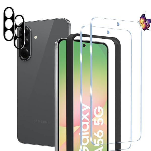 【2+2枚セット】Galaxy A56 5G ラスフィルム(2枚)+カメラフィルム(2枚) ギャラクシー A56 5G 用