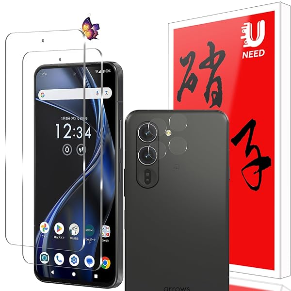 Arrows Alpha 保護フィルム(2枚)+カメラフィルム(2枚) Arrows Alpha フィルム ワンタッチ貼付け/