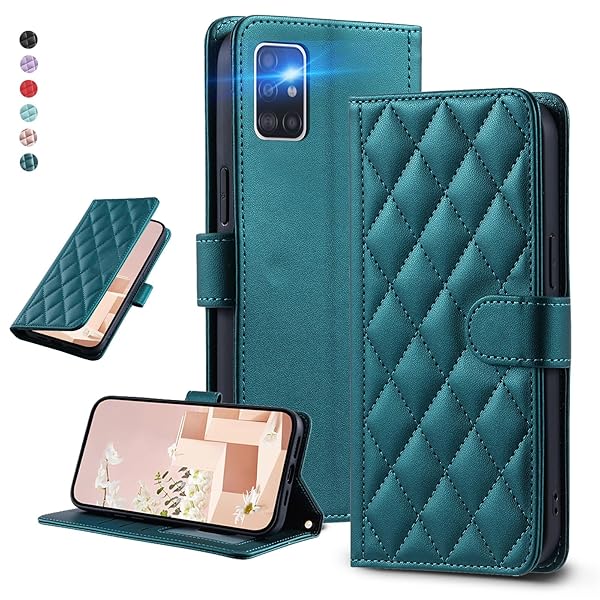 UnivoColors Galaxy A51 5G (SC-54A/SCG07)キルティグレザー調 手帳型ケース エレガント 高質PU マグネッ