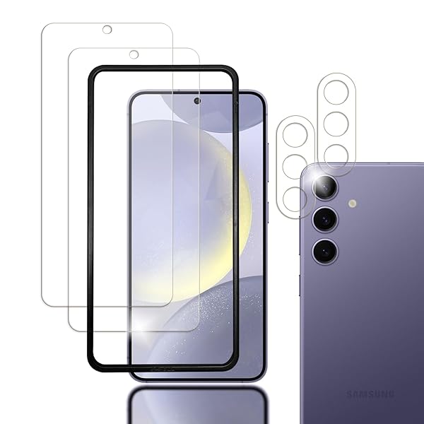 【2+2枚セット】Galaxy S24 5G 用のガラスフィルム(2枚)+カメラフィルム(2枚)SC-51E/SCG25 用の