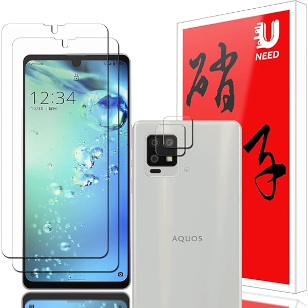 【2+2枚セット】AQUOS zero6 用のガラスフィルム(2枚)+カメラフィルム(2枚)SHG04 用の フイル