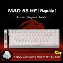 Madlions Mad 60he Mad 68he 有線メカニカルキーボードゲーミング磁気スイッチ RT 0.02 ミリメートル 8K ポーリングレート RGB ホットスワップキーボード(2)