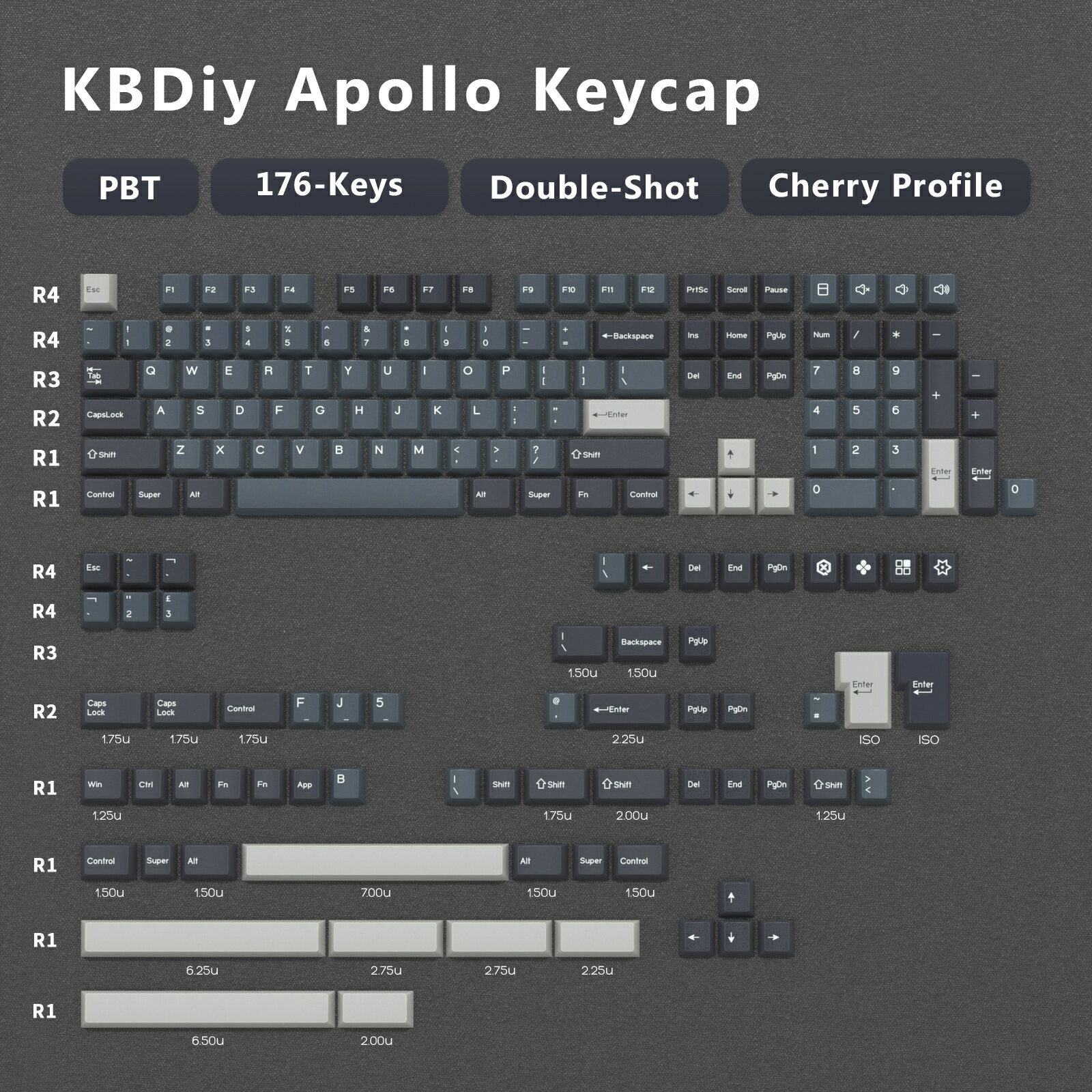 Kbdiy-gmk nautiylusキーボードキット、メカニカルキーボードキット、ゲーマーポイント、レトロキーキャップ、チェリープロファイル、ダブルショット、pbt、iso