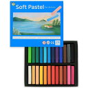 (24色) HASHI ハシ 専門家用 無毒性 ソフト パステル セット - チョーク パステル カラー soft long pastels For professionals