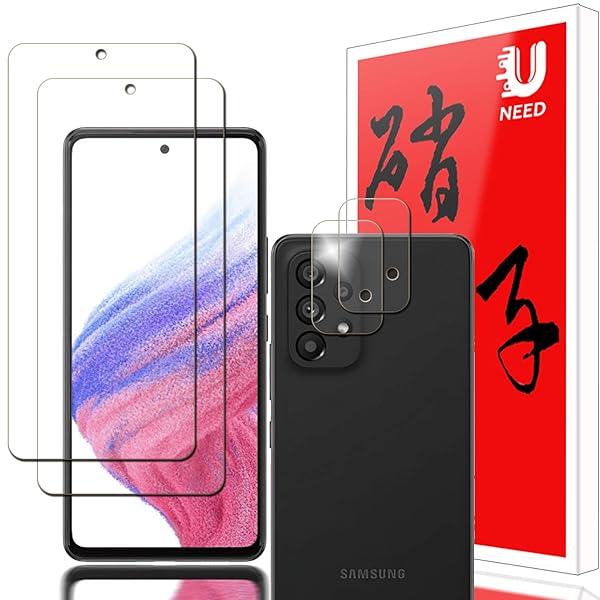 【2+2枚セッ】 Galaxy A53 5G 用のガラスフィルム(2枚)+カメラフィルム(2枚)SC-53C/SCG15 用の フ