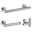 3ピースセット【タオルバー&トイレットペーパーホルダー&ローブフック】ステンレス タオル掛け タワー 風呂収納 壁掛けフックバスルームフックセット 北欧モダン ...