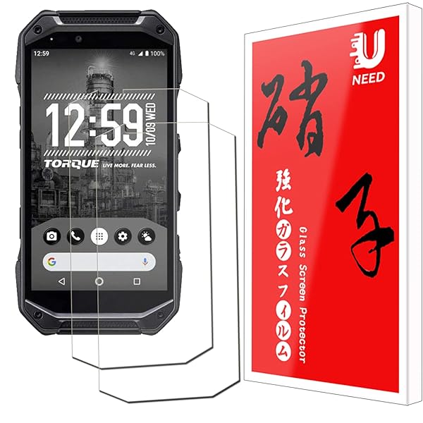 【2枚セッ】 TORQUE G04 用のフィルム KYV46 用の ガラスフィルム 強化液晶保護フィルム ワンタッ