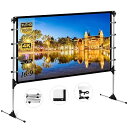 スクリーン 100インチ 16:9 プロジェクタースクリーン スタンド付き 自立式スクリーン projector screen スクリーン 壁掛け 持ち運び 折...
