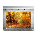 ビニール 1.5m x 1m 写真背景メープルフォレスト背景写真秋落ちた黄色トンネル風景自然の季節背景パーティー肖像画写真撮影ビデオスタジオの小道具 部屋の壁の装飾