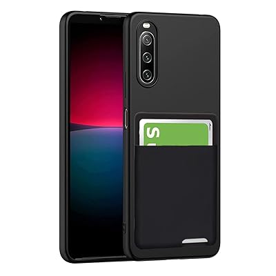 Xperia 10 IV ケース 背面収納 耐衝撃 カード収納 薄型 軽量 TPU カバー ストラップホール付き 黄変防止 指紋防止 エクスペリア 10 iv スマホケース(ブラック) Xperia 10 IV ケース 背面収納 耐衝撃 カード収納 薄型 軽量 TPU カバー ストラップホール付き 黄変防止 指紋防止 エクスペリア 10 iv スマホケース(ブラック)