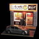 ラーメン屋 1:64 USB点灯可能 店舗 街路 装飾車道 情景コレクション ジオラマ 建築模型 教育 DIY 装飾 趣味養成(3)