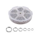 二重丸カン 4-10mm 6種 ジャンプリング 金具 基礎パーツ キーホルダー パーツ スプリットキーリング 鉄製 DIY用 クラフト用品 ブレスレット ネック...