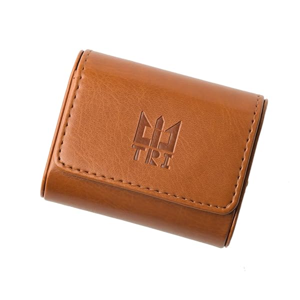 KBEAR イヤホンケース イヤホンポーチ イヤホン ポーチ ケース 小物収納ケース 小物入れ 保護ケース 収納袋 人工皮革 撥水加工 防水 防塵 軽量（ブラウン）