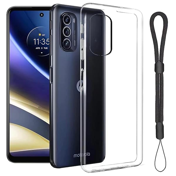 【2023年の新】For Moto G52J / II 5G 用 ケース 強化されたコーナー 軽量 TPU アジャスタブル・ランヤード付耐衝撃 落下防止 耐摩耗性 防水性 指紋防止 より良い滑り止め すり傷防止 ストラップホール Moto G52J