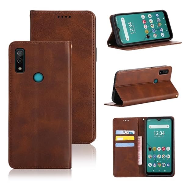 適用 arrows We F-51B ケース 手帳型 arrows we fcg01 用/arrows BZ03 用 手帳型 カバー PUレザー カード収納 財布型 耐衝撃 ケース マグネット スタンド機能付き 2色 (arrows We F-51B