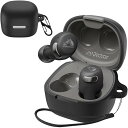For JVC ケンウッド Victor HA-A30T2 ケース 紛失防止用のフックを搭載した 軽量 キズ防止 防塵 傷つきにくい 柔らかなシリカゲルのスポーツクールなデザイン 衝撃 吸収 スリム ソフト ケースカバー 落下防止保護(ブラック)