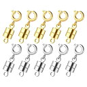 ネックレス 留め具 エンドパーツ マグネット 留め具 磁気クラスプ ジュエリー用 延長用金具 DIY用 アクセサリーパーツ 簡単装着 10個セット