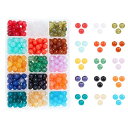 約450個/箱 15色 アクリルビーズ 直径8mm ラウンドビーズ 丸玉ビーズ 模造宝石用 DIY用 手芸用 クラフト用 ジュエリー用 アクセサリーパーツ ブレスレット・ネックレス・ピアスなど 手作り素材 混合色