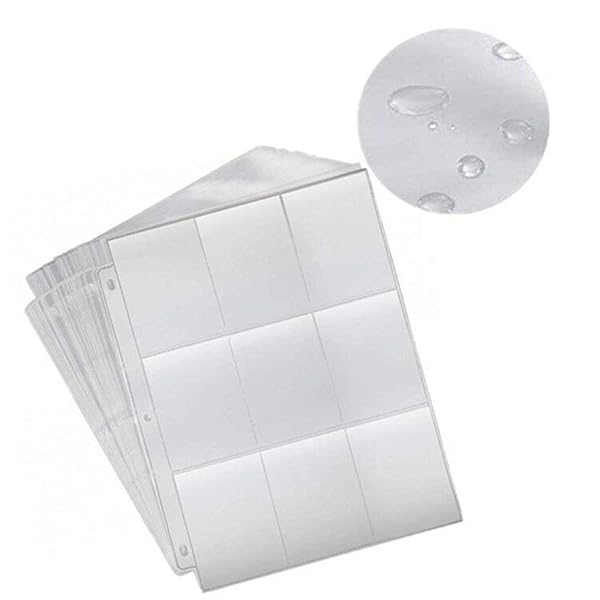 9ポケットシート 50枚セット トレカ用 3穴 9ポケット リフィル カードファイル バインダー 透明 ゲーム..