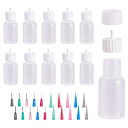 10個セット30ml ドロッパーボトル グルーボトル 液体容器 プラスチック ニードルチップと蓋つき 紙アート用 手工芸 裁縫 多目的精密アプリケーター DIY