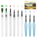 水筆 水筆ペン 9本セット ウォーターブラシ 水彩画用筆 1mm -10mm