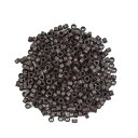 500個セット 5.0mm マイクロリングリンク ヘアエクステンションリンクビーズ ウィッグ用ビーズ(ダークブラウン)