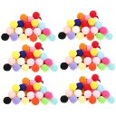 ポンポンボール 毛球 フェルトボール 小玉 DIY手芸 手芸材料に フェルトボール カラフル 直経25mm ポリエステル 500個入(ランダム色)