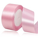 40mm ピンク リボン ラッピング 縦長22Mサテンリボン 手芸 手作り ギフトラッピング用リボン 淡紅色