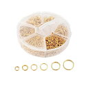 二重丸カン 4-10mm 6種 ジャンプリング 金具 基礎パーツ キーホルダー パーツ スプリットキーリング 鉄製 DIY用 クラフト用品 ブレスレット ネック...