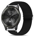 コンパチブル Garmin vivomove Trend バンド, ナイロン製弾性バンド スポーツバンド 交換ベルト 柔らかく快適で通気性 長さ調節ナイロンルー...