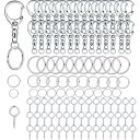 130点セット キーホルダー 金具 パーツ 回転カン付き ネジヒートン キーリング アクセサリーパーツ キーホルダー リング ワンタッチキーホルダー金具 キーホ...