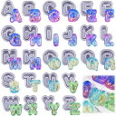 アルファベット モールド シリコンモールド レジン レジン アルファベット 型 26個 UV 樹脂金型ソフト金型手作り DIY 樹脂粘土初心者手作りネックレス ピアス アクセサリー ペンダント キーリング部品作り(3)