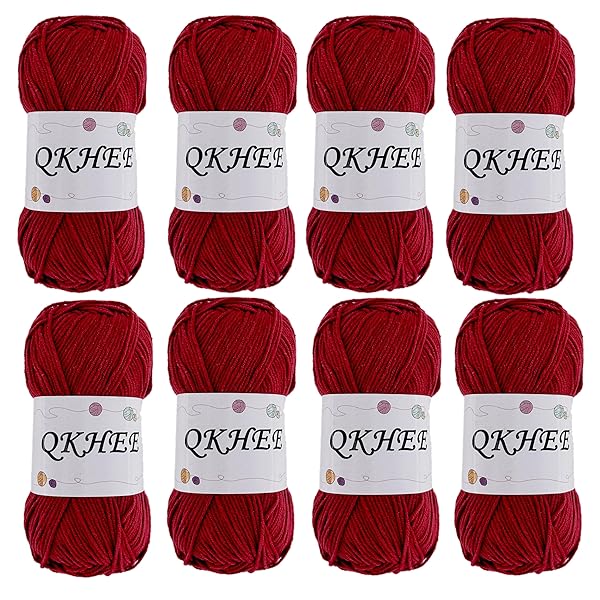 コットンヤーン 合太 中細 毛糸 単色8玉セット1玉約50g180m かぎ針編み 編み物 編み糸 織り糸 ぬいぐる..