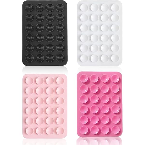 4個シリコン吸盤電話マウントケース サクションカップ電話ケースホルダー 強力グリップホルダー 自撮り..