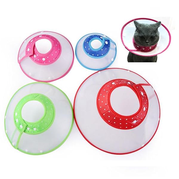 E-Fly 犬 猫用 エリザベスカラー フェザーカラー ペット介護 ソフト 通気性が 視界を妨げない キズ舐め防止 (L, グリーン)(4)