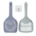 猫砂スコップ ネコトイレスコップ 小さな穴の灰色のキャット リッタースコップ 猫用品 猫砂シャベル プラスチック/軽量