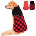 犬服 ペット 秋冬綿服 小型犬 中型犬 大型犬 向け リバーシブル ダウン風 ベスト ジッパー穴付き 袖なし マジックテープ着脱簡単 コート ジャケット 洋服 パーカー 寒さ対策 雪对策 防寒着 防水 防風 暖かい 户外 お散歩 (レッド, S)