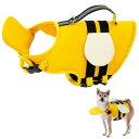 ペット 犬用ライフジャケット 調節可能 高浮力 反射ライン 干しやすい 水泳救命胴衣 水遊び用 救命胴衣 犬の安全を守る 水泳の練習用品 小型犬 中型犬 (M)