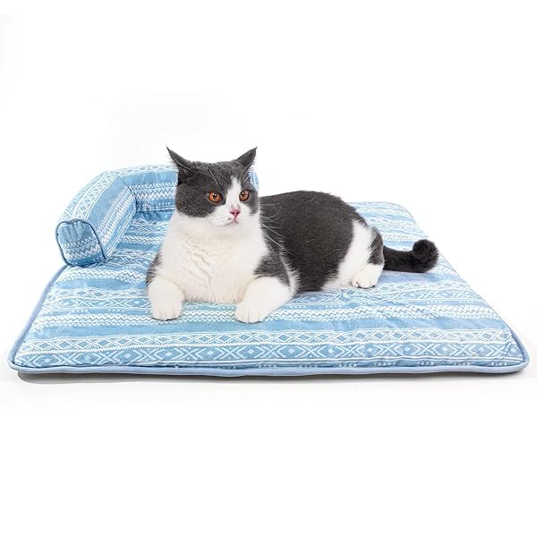 ペットマット 猫 犬用 枕付きマット 接触冷感 ペットベッド ペットシーツ ペット敷きパッド ペット