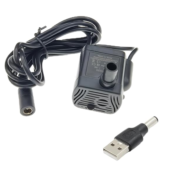 水中ポンプ 小型 水槽用 ミニ 排水ポンプ 池 USB給電 DC給電 5.5-12V 潜水 静音 揚程0.5-1.5M 調整可能..