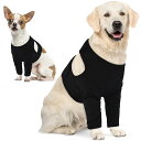 犬用 リハビリ 関節プロテクター 調節可能 舐め防止 犬 サポーター 柔らかい 伸縮性 犬 前足 肘 けが 老犬介護 術後保護 関節保護 小型犬 ブラック M