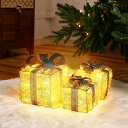 クリスマス 飾り ギフトボックス 3個セット ツリー ライト 屋外 室内 LED イルミネーション ストリングライト 電池式 クスミニ電球妖精 ボックス 照明 ...