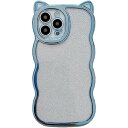【Kunyehdo】 スマホケース iPhone 15 Pro ケース カバー 対応 メッキ 光沢 ピンク 青 紫 緑 閃粉 猫耳 猫柄 キラキラ おもしろ i...