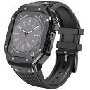 for Apple Watch バンドとケースと背面ケースの3in1一体型デザイン 45mm/44mm apple watch 一体型バンド Apple Wat...