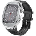 for Apple Watch バンドとケースと背面ケースの3in1一体型デザイン 45mm/44mm apple watch 一体型バンド Apple Wat...